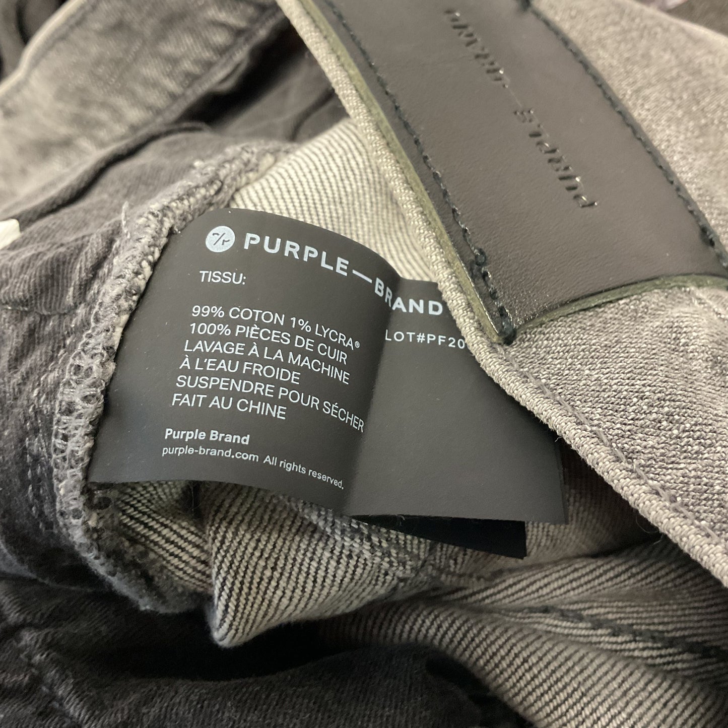 Purple Brand Skinny Jeans Black Grey Gradient Paint Distressed Pants P002 Size29