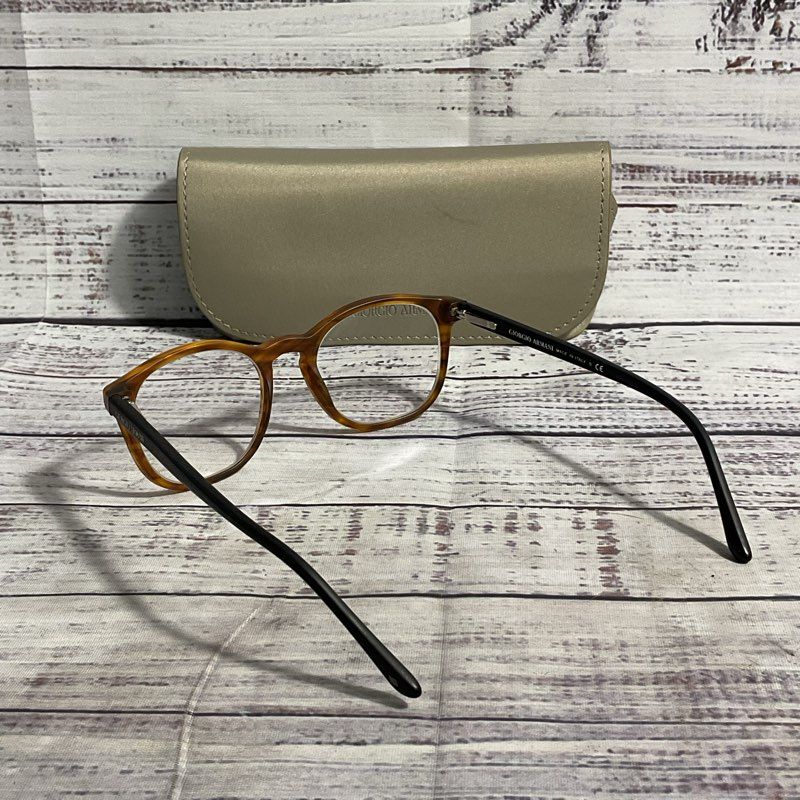 Giorgio Armani AR 7074 Eyeglass 5562 Matte Light Brown Stripe FRAMES ONLY