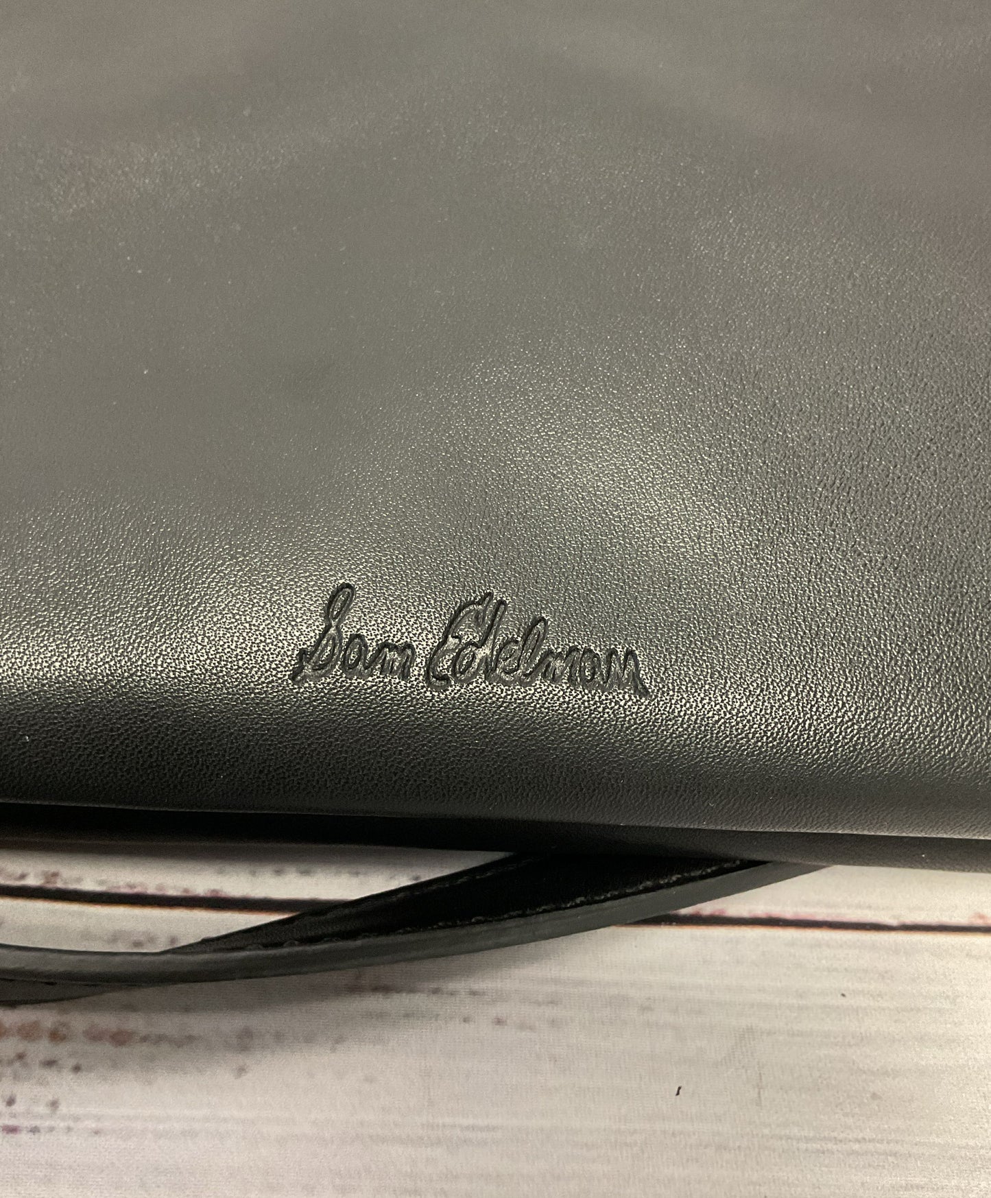 Sam Edelman Black Leather Square Shoulder Bag Purse
