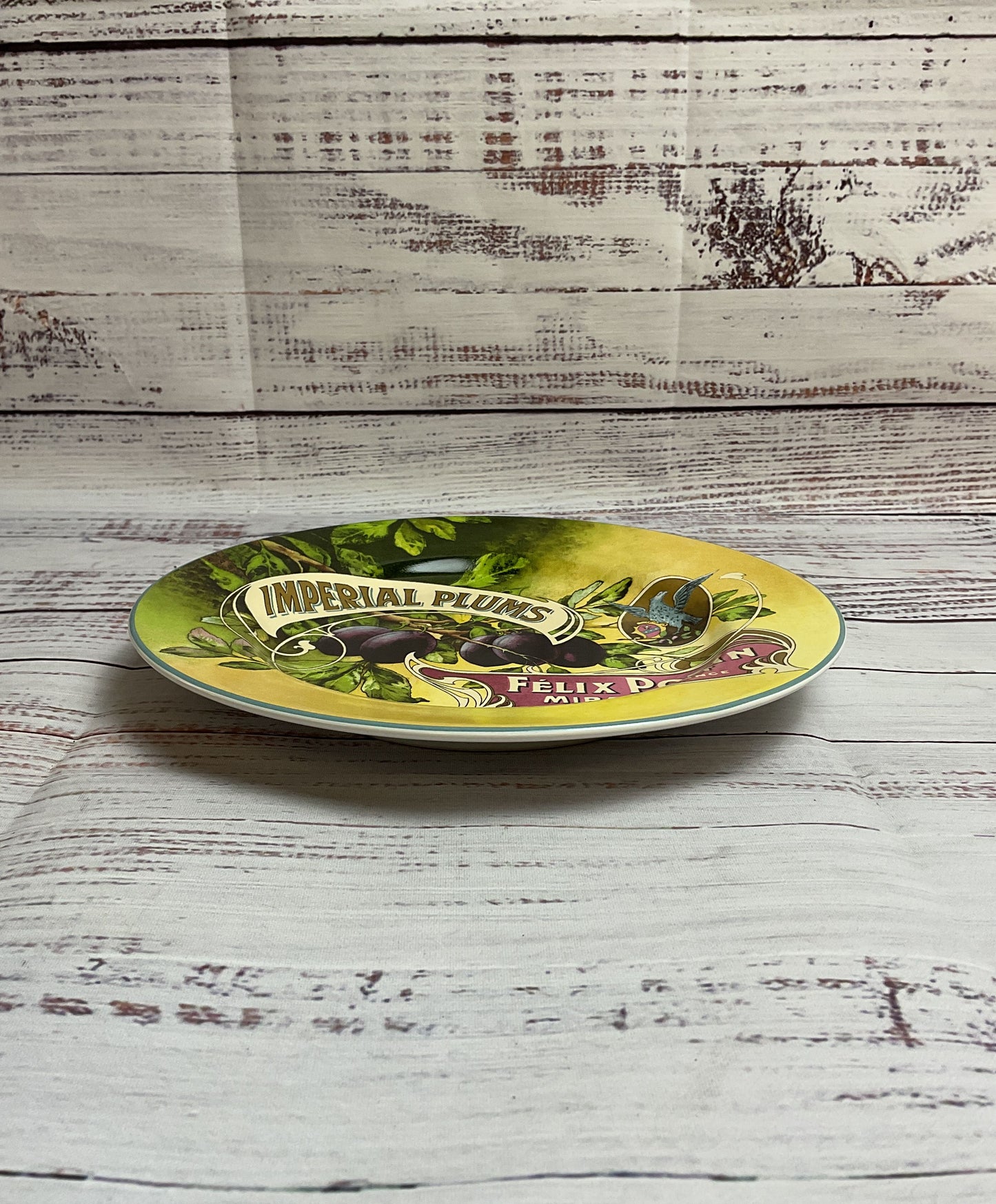 Sakura Oneida Vintage Label Imperial Plums 8" Plate