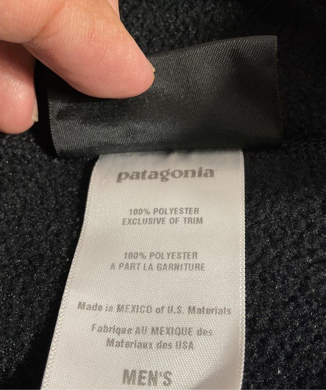 Vintage Patagonia Vest Jacket Men's Small Black Fleece Synchilla Sweater