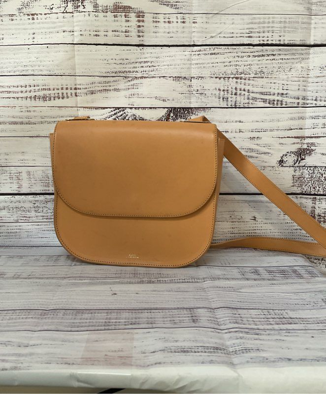 Women's A.P.C. Tan Leather Crossbody Handbag