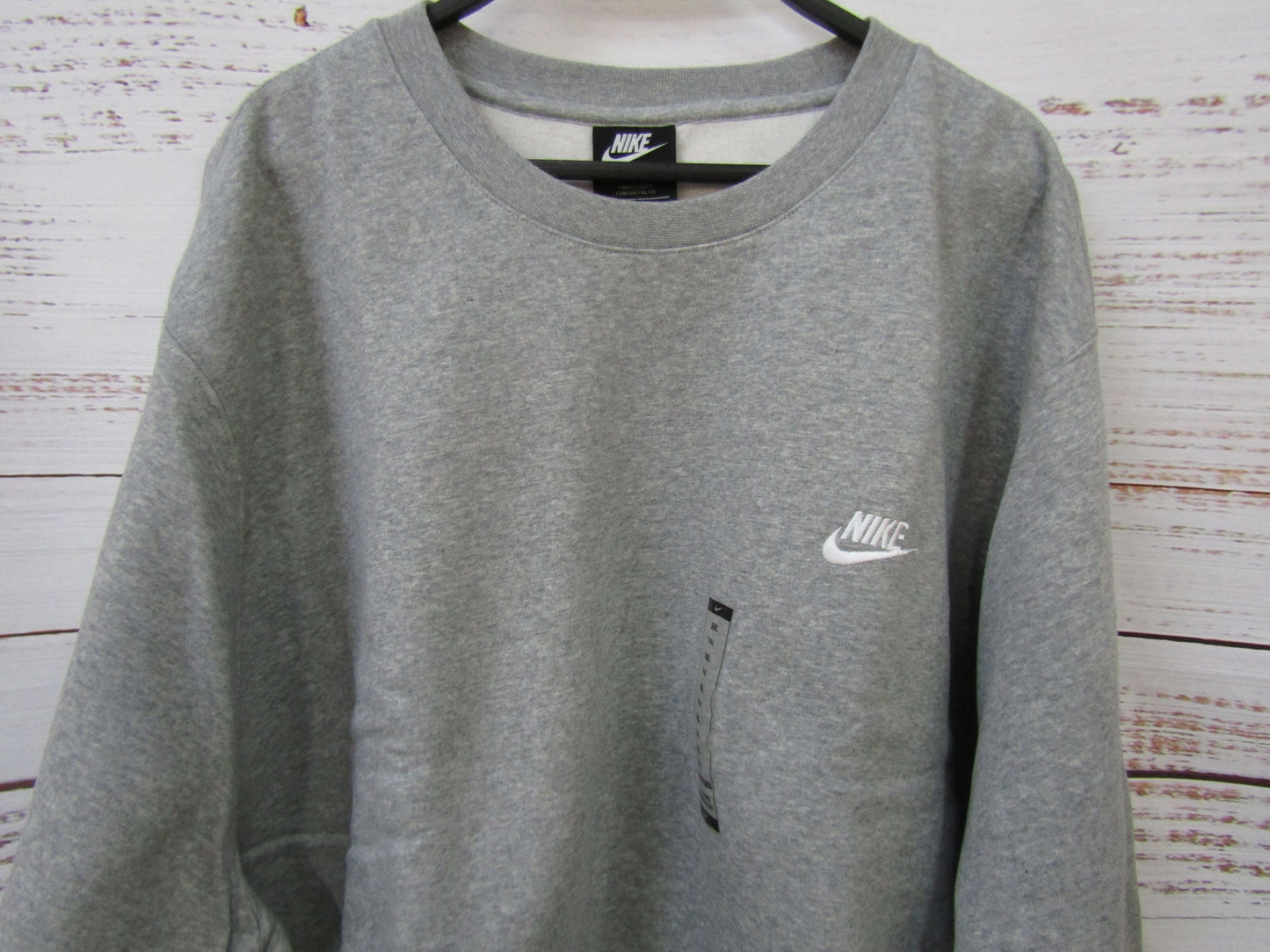 Nike Men's Gray Fleece Cotton Blend Crew Neck Sweatshirt Size XXXL BV2662-063