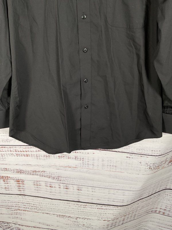Men's Jean Paul Germain Black Long Sleeve Button Up Black Shirt Size 32/33 15.5