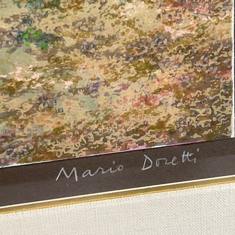 MARIO DORETTI Limited Edition VIII/CL Woman Playing Flute Serigraph