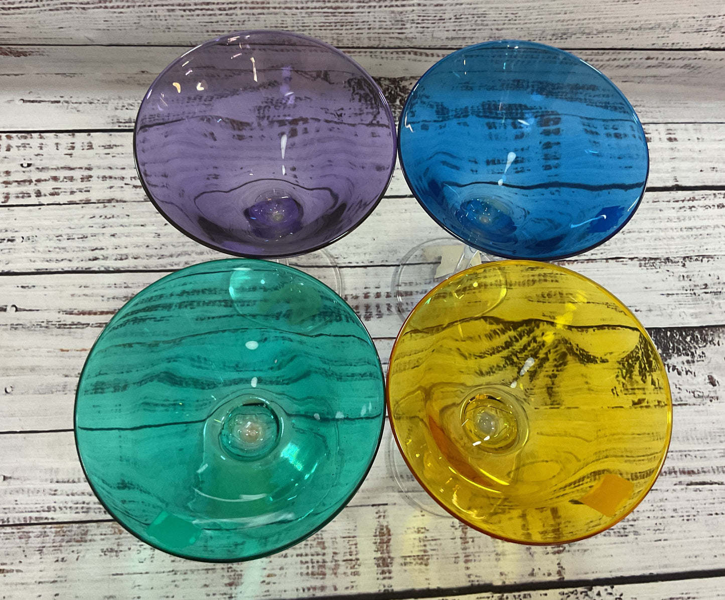 Leonardo Multi-Color Glass Martini Glasses Set of 4