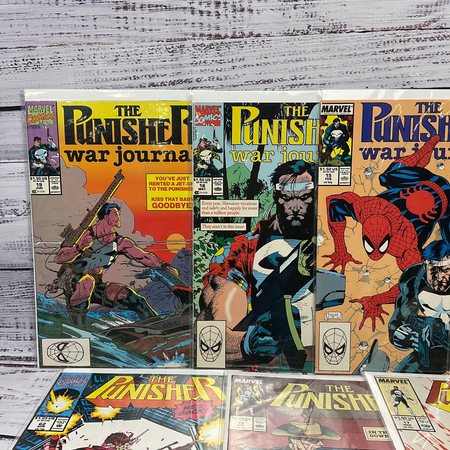The Punisher War Journal 11,14,15,18,19 + 4,17,19,62 Lot Of 9 Comic Books
