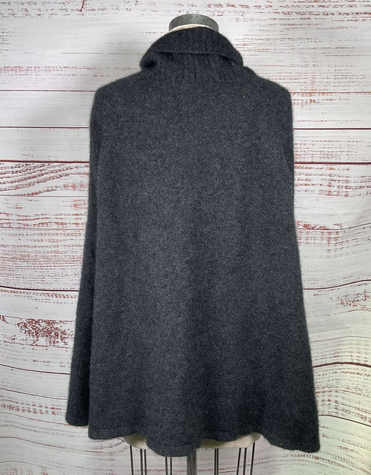 Noble Wilde Possum Fur Blend Turtleneck Sweater Gray OS