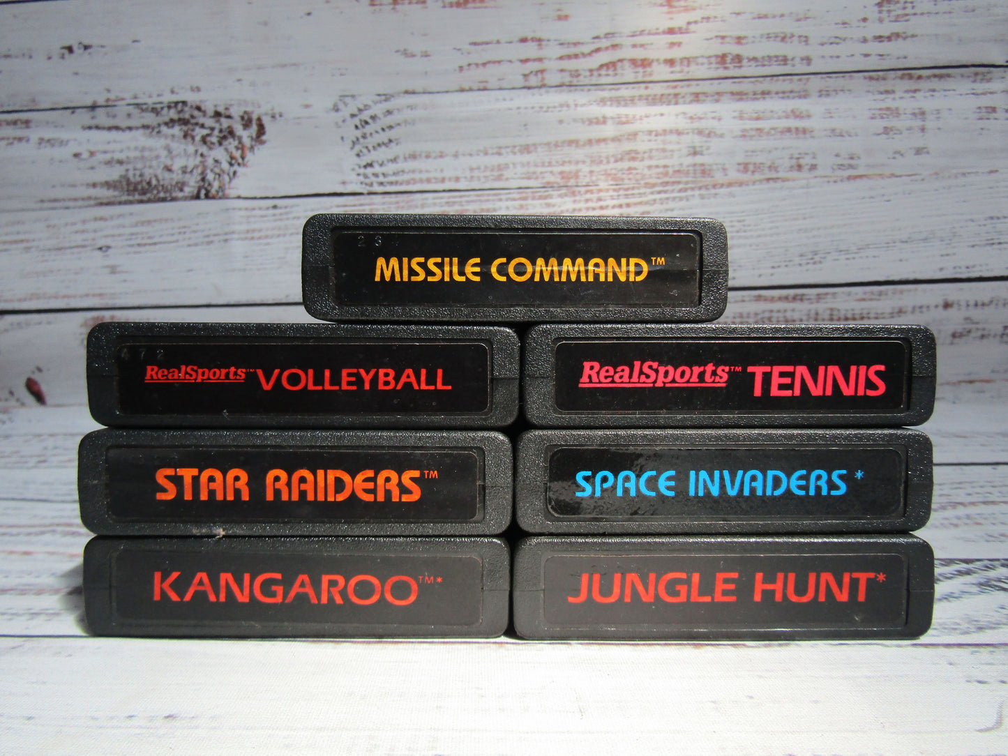 Lot of 7 Atari 2600 Space Invaders Star Raider Missile Command Jungle Hunt