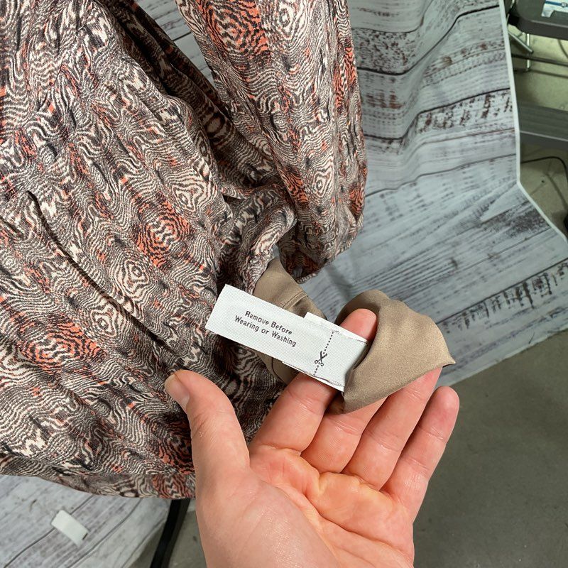 Madewell Broadway & Broome Melody Silk Georgette Chiffon Ikat Print Dress Size 8