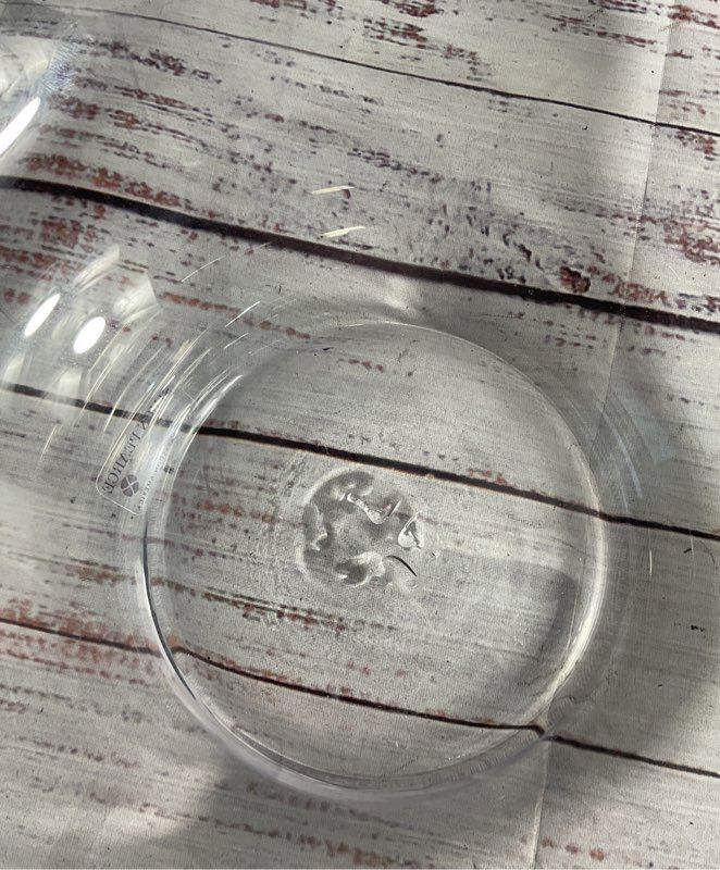 Simon Pearce Chelsea Bowl, Hand Made, 12.5" Art Clear Glass, Made In USA