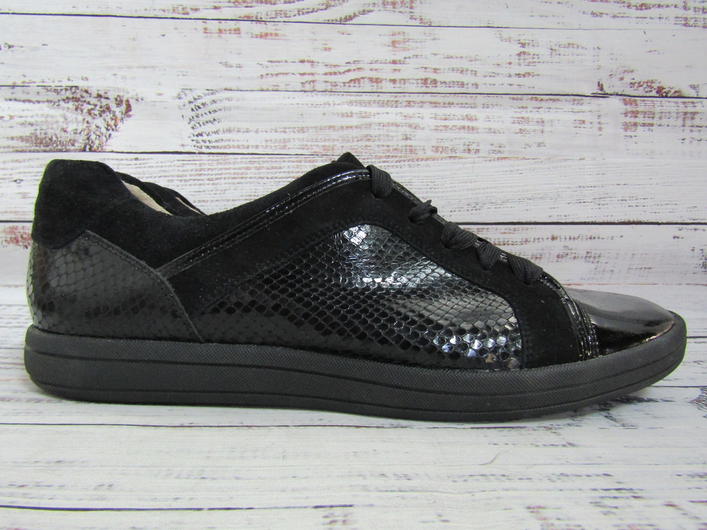 Hassia Prato Women's Black Leather Sneakers Size 8.5