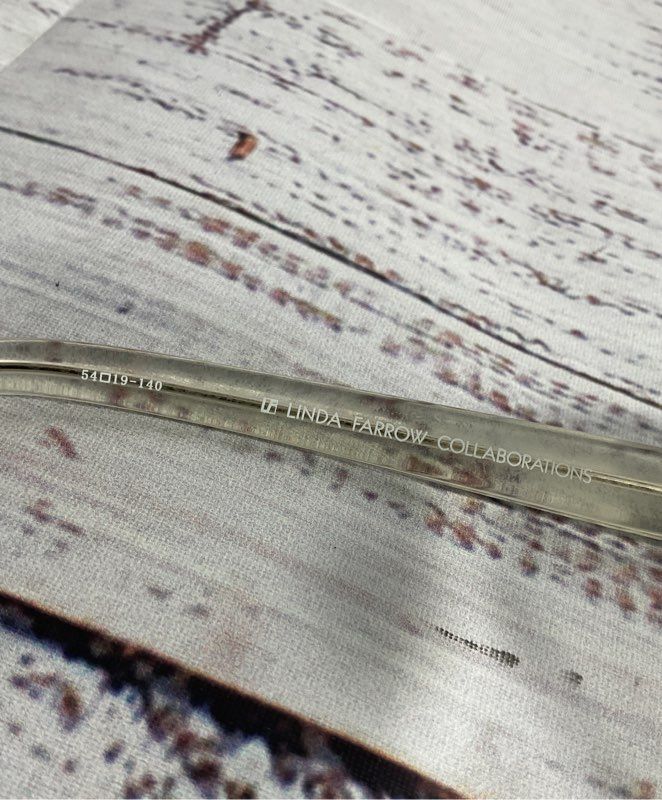 Kris Van Assche x Linda Farrow Heavy Silver Prescription Eyeglasses Frames