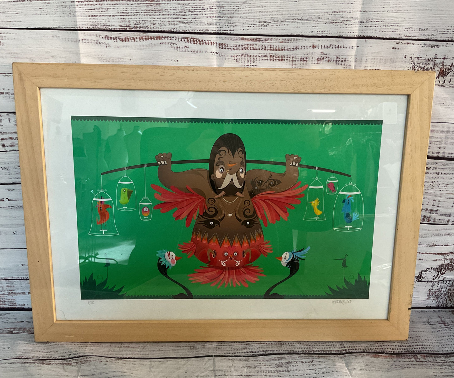 The Birdman from Gargantua Framed Print by Signed Christopher Lee