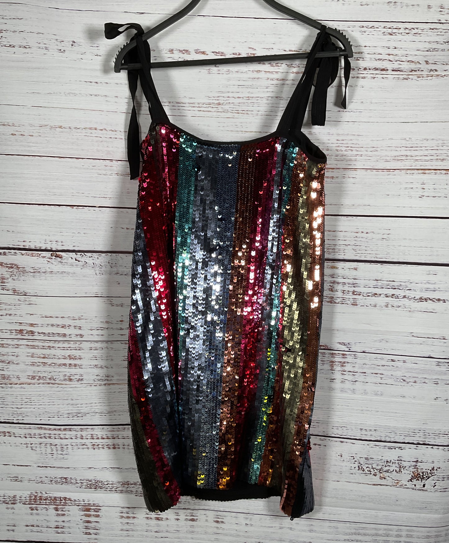 Tanya Taylor Erykah Women's Rainbow Sequin Mini Dress Size 4