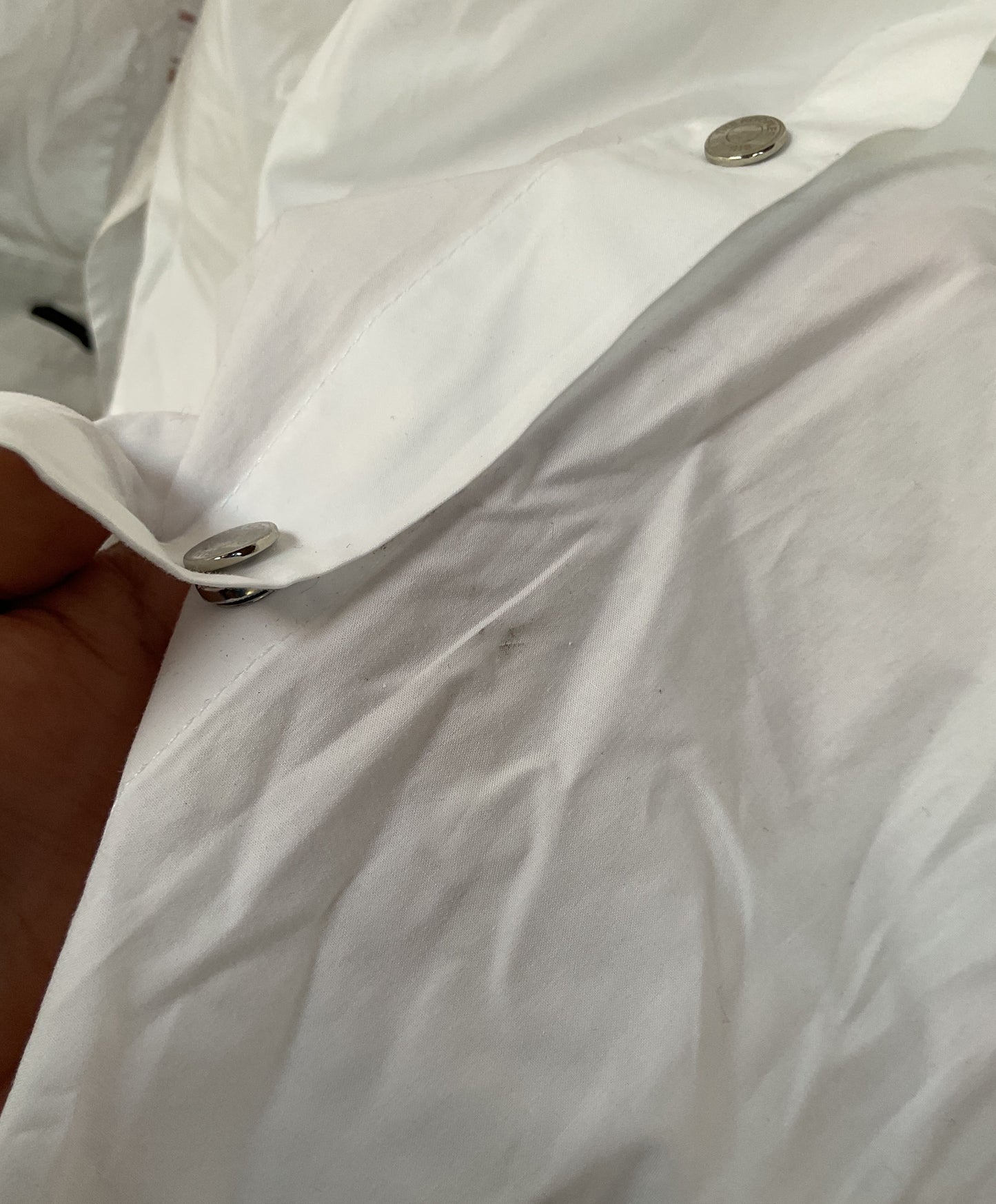The Kooples Women's White Long Sleeve French Cuff Button Down Shirt Size 3