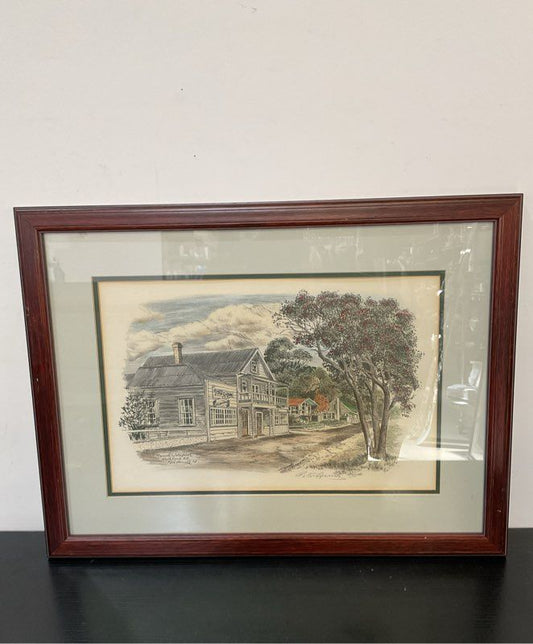 Vintage Peter Arnold Russell Waterfront Northland 1978 Print Signed
