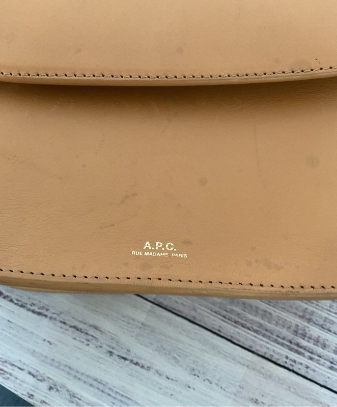 Women's A.P.C. Tan Leather Crossbody Handbag