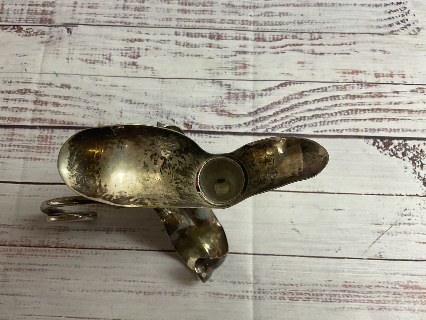 Vintage .800 Silver Flower Themed Candle Holder