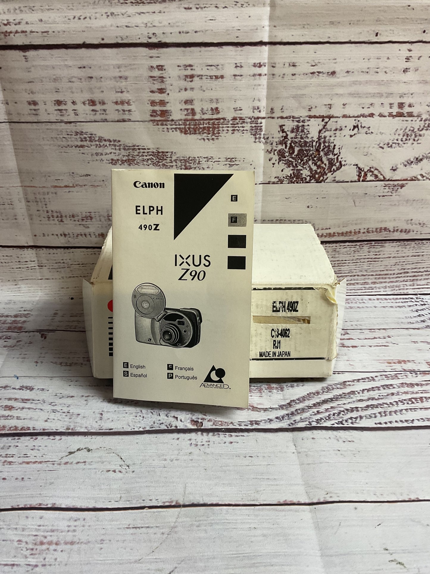 Canon Elph 490z Film Camera with Box and Manual UNTESTED