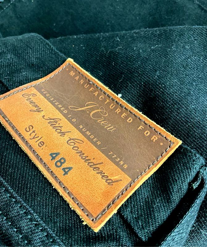 J Crew Style 484 Slim Narrow Leg Jeans Black 32 x 30