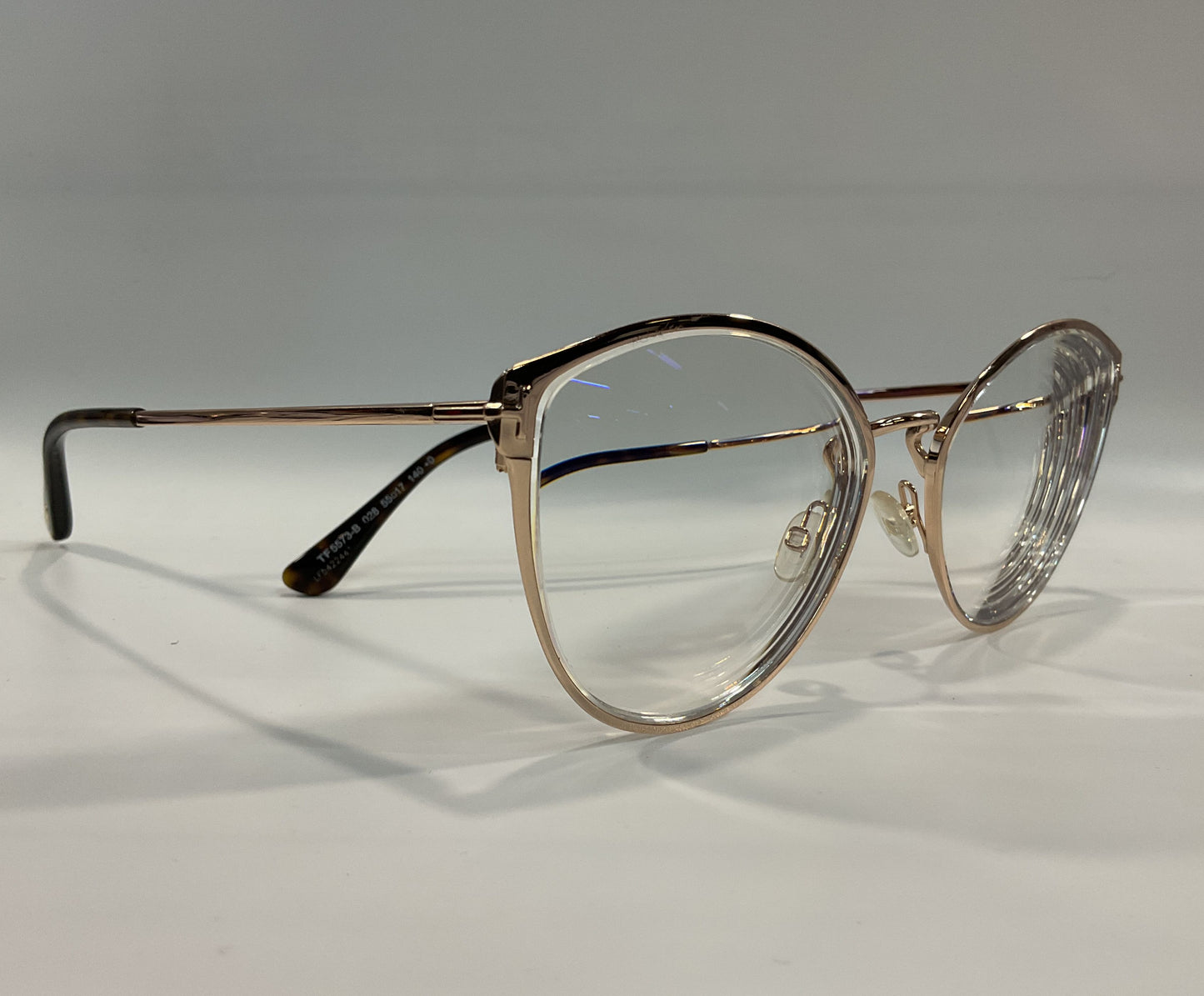 Tom Ford TF5573-B Women's Gold Cat Eye Eyeglasses Frame Made in Italy