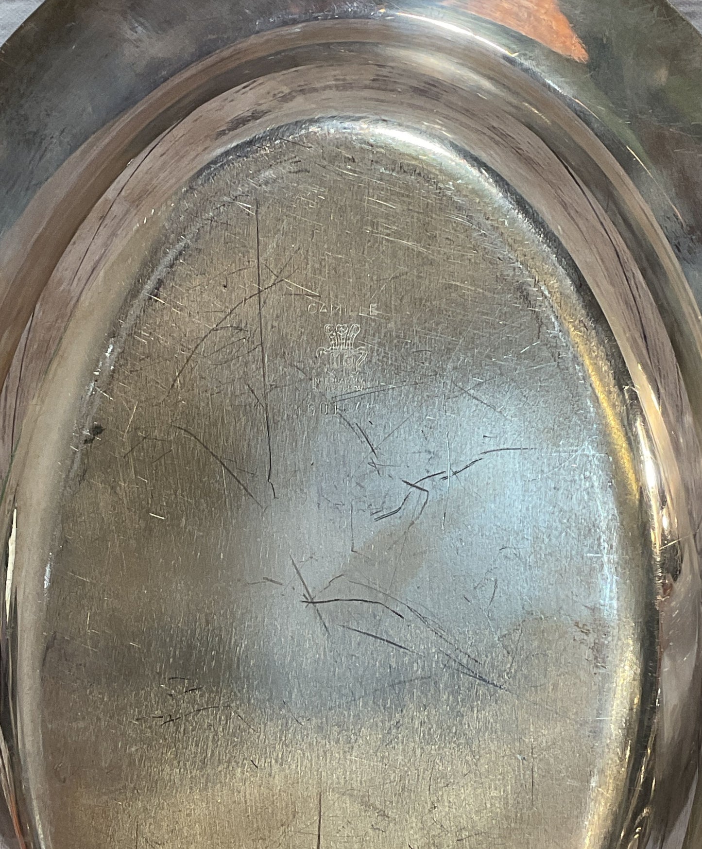 Vintage Crescent National International Silver Co Serving Trays Lot Of 3