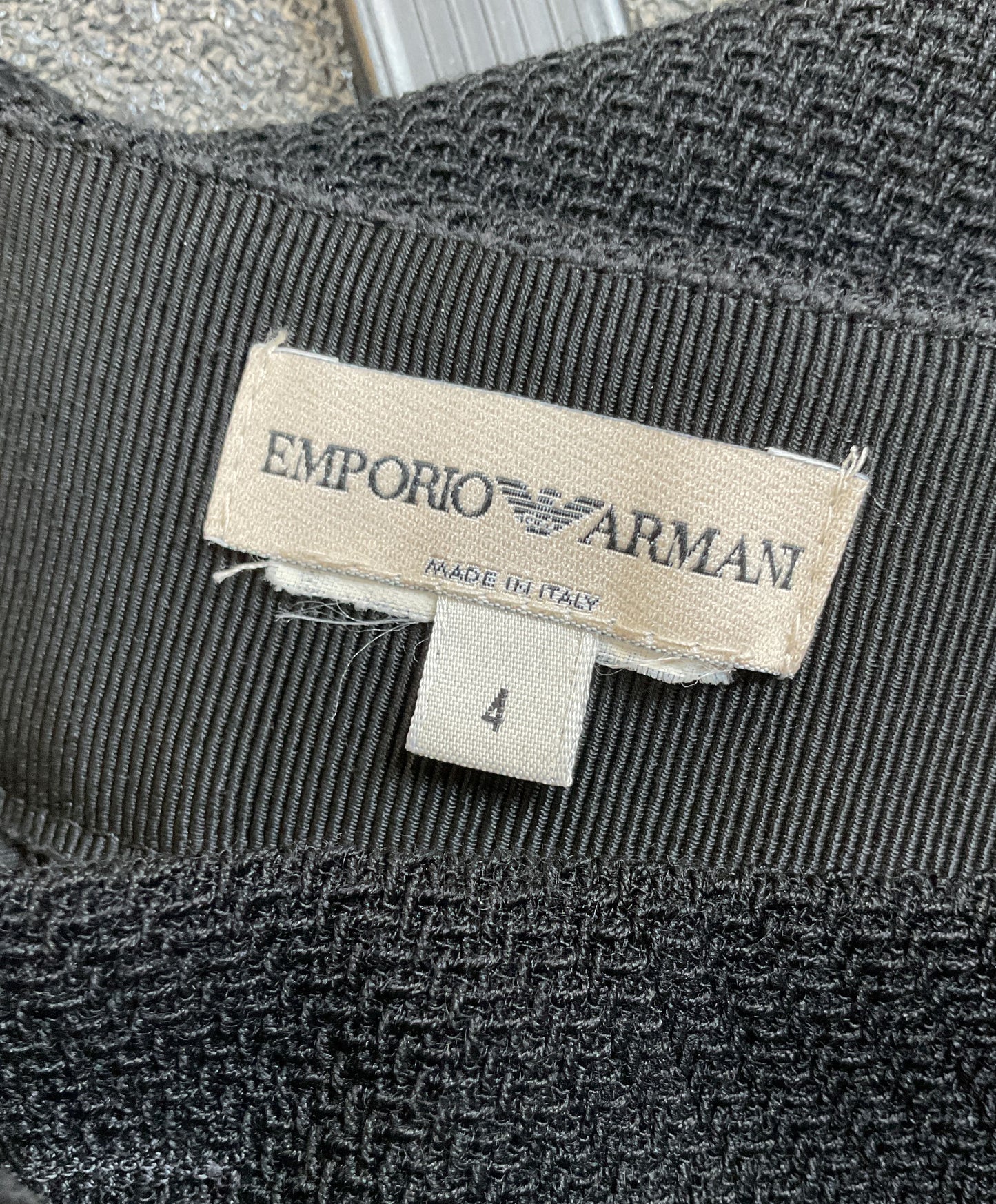 Emporio Armani Women's Black Knit Dress Trousers Size 4 Made in Italy