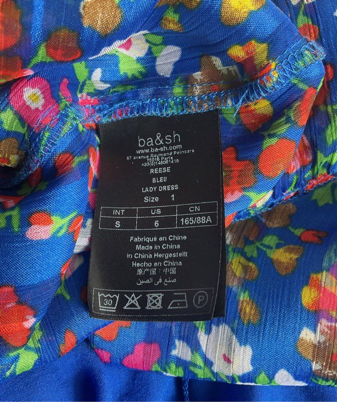 Ba&sh Reese Floral Midi Dress Multicolor S