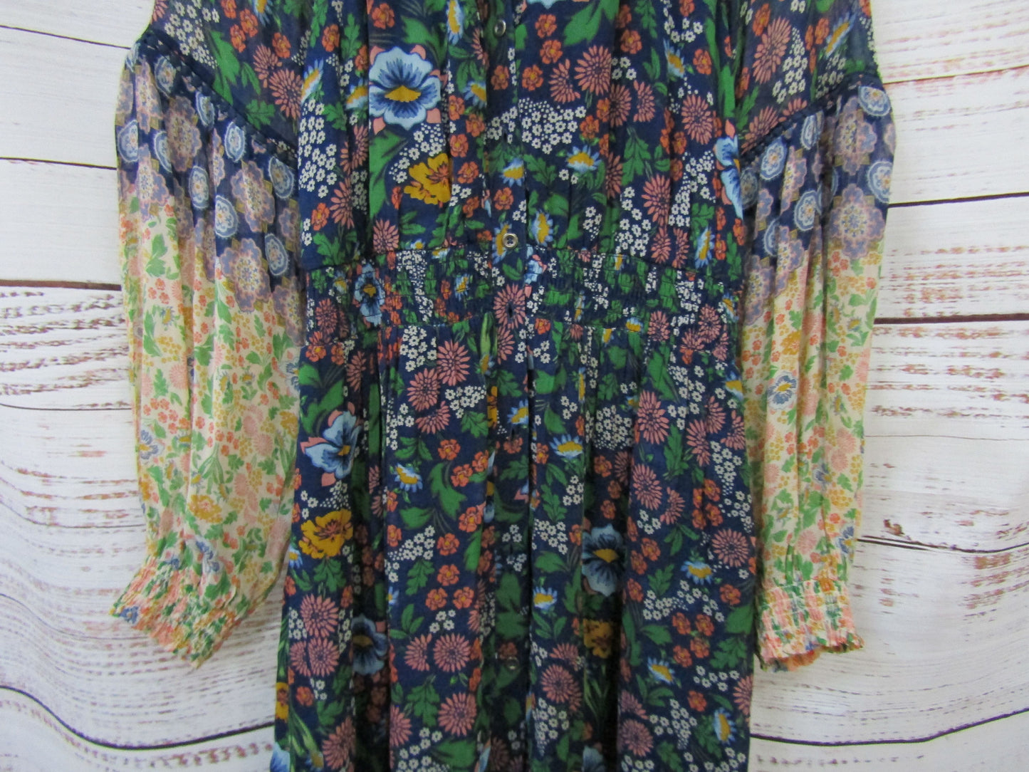 Maeve Ondine Women's Multi-Color Floral Long Sleeve Dress Size S