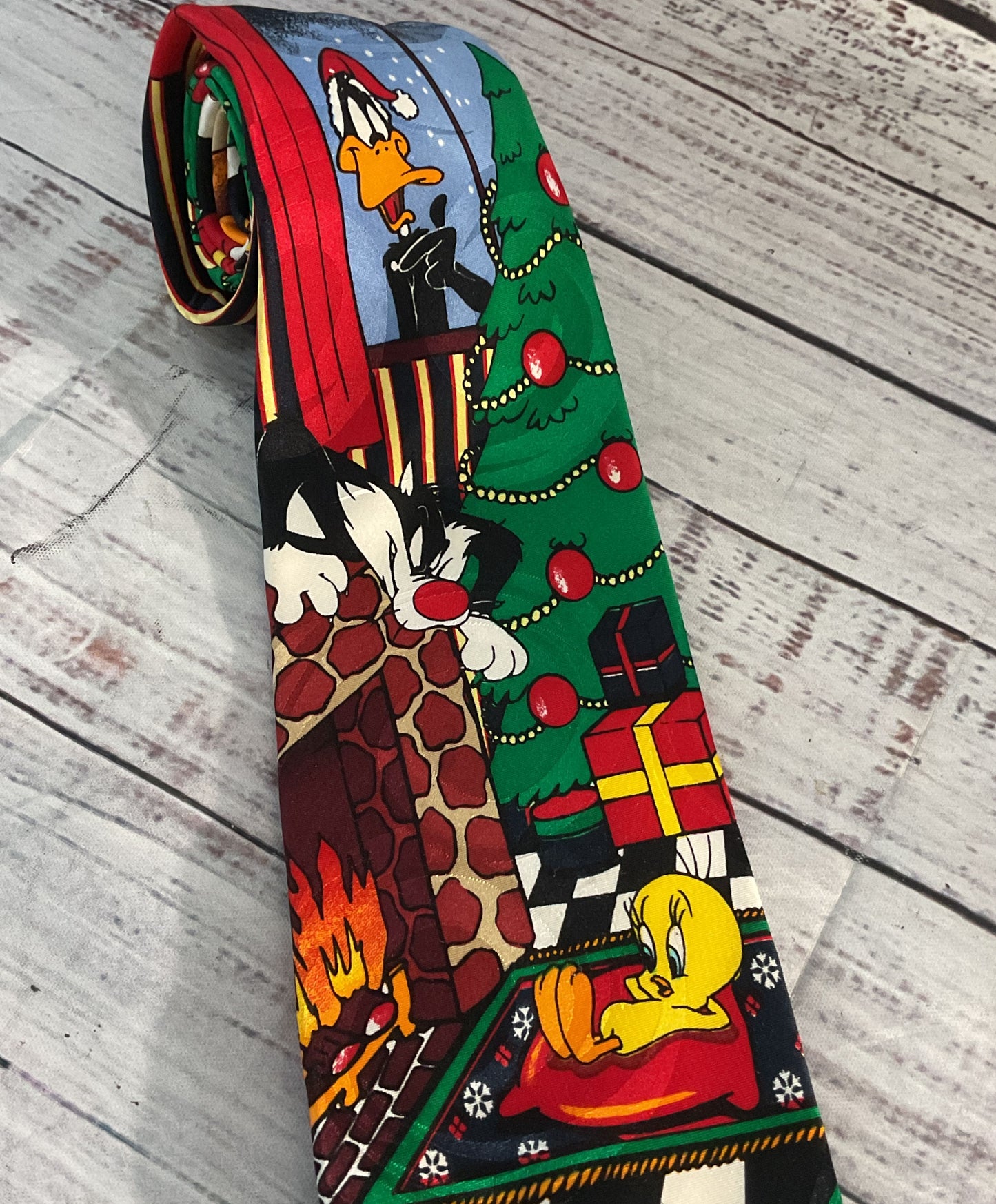 Cartoon Disney Mickey Mouse Looney Toons Lot of 2 Ties Multicolor