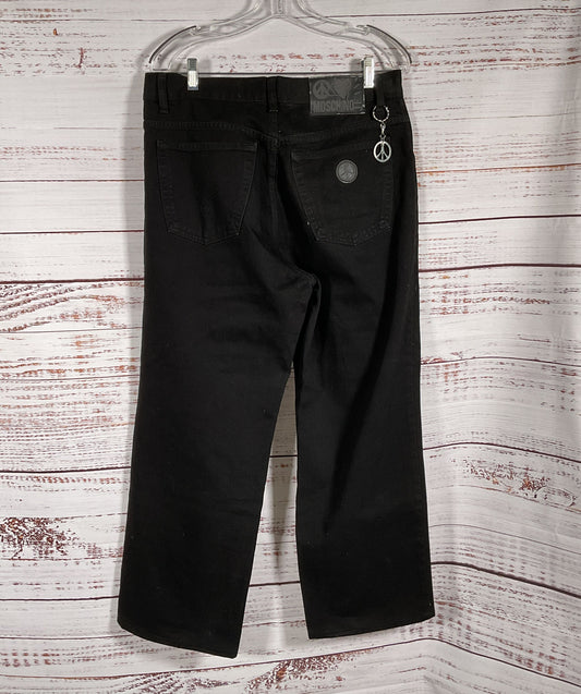 Moschino Vintage Peace Wide Leg Jeans Black 36