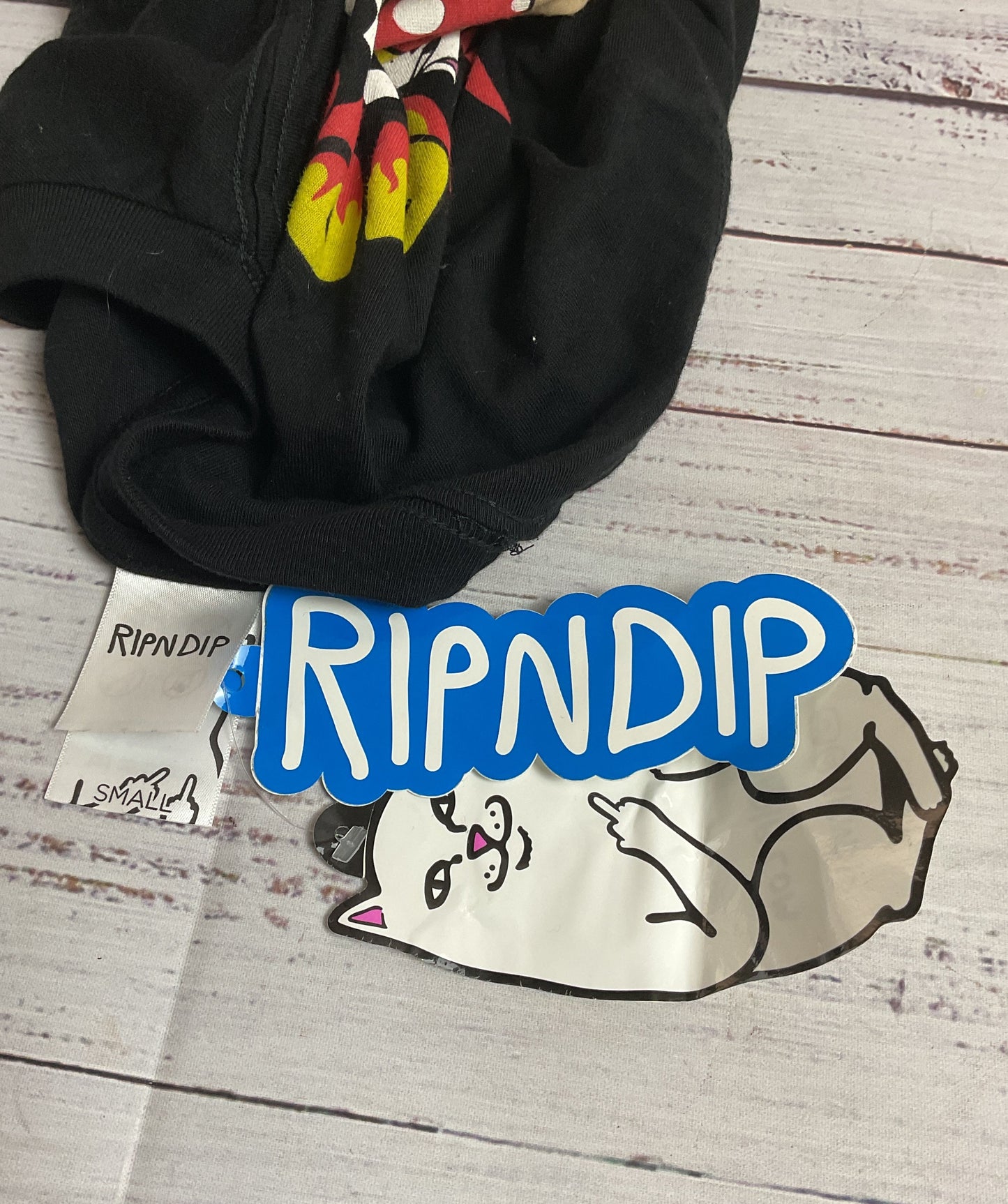 NWT Rip N Dip Black Where my dawgz at Cat T-Shirt Men's - Size Small