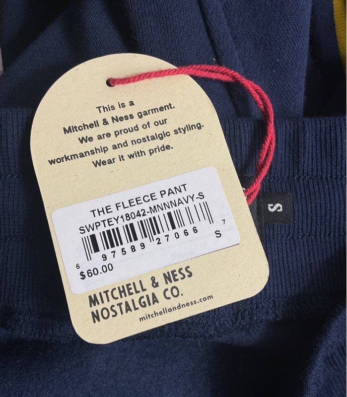 Mitchell & Ness Men's The Fleece Pant Sweatpants Navy S