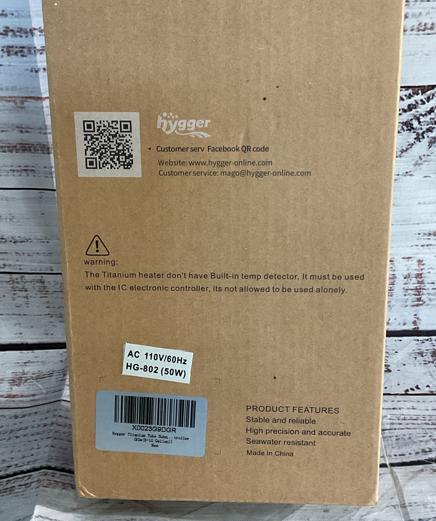 Hygger HG-802 50W Pinpoint Saltwater Aquarium Heater IC Temp Controller