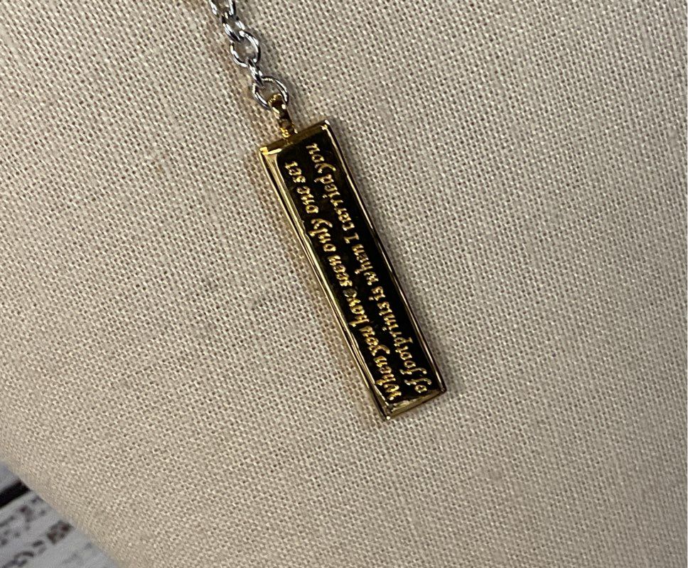 BGE Bradford Exchange Sterling Silver Chain Necklace Gold Tone Heart
