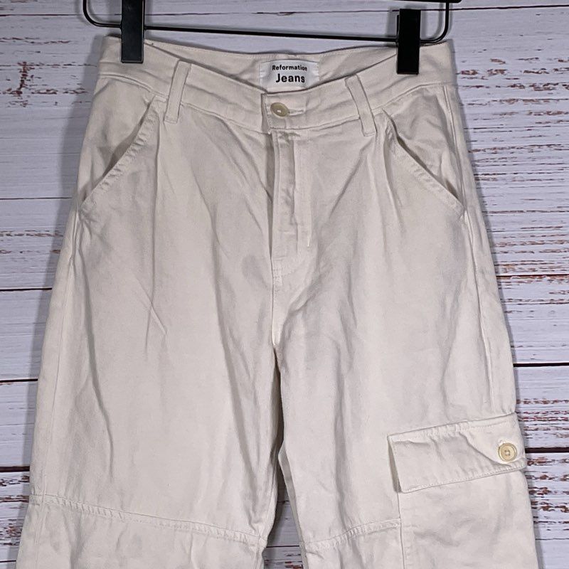 REFORMATION JEANS Women's High Waist Cargo Pants- SZ 24