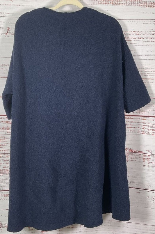 Lana Bilzerian Blue Short Sleeve Zipper Sweater - Size S