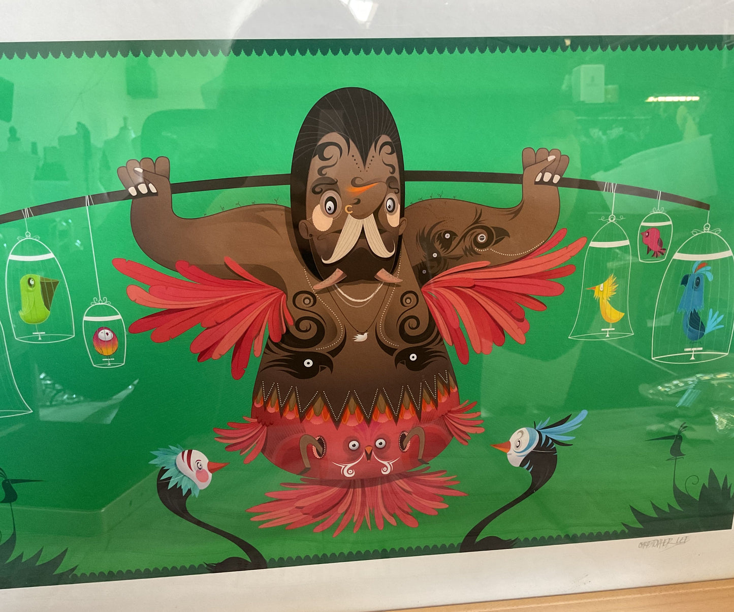 The Birdman from Gargantua Framed Print by Signed Christopher Lee
