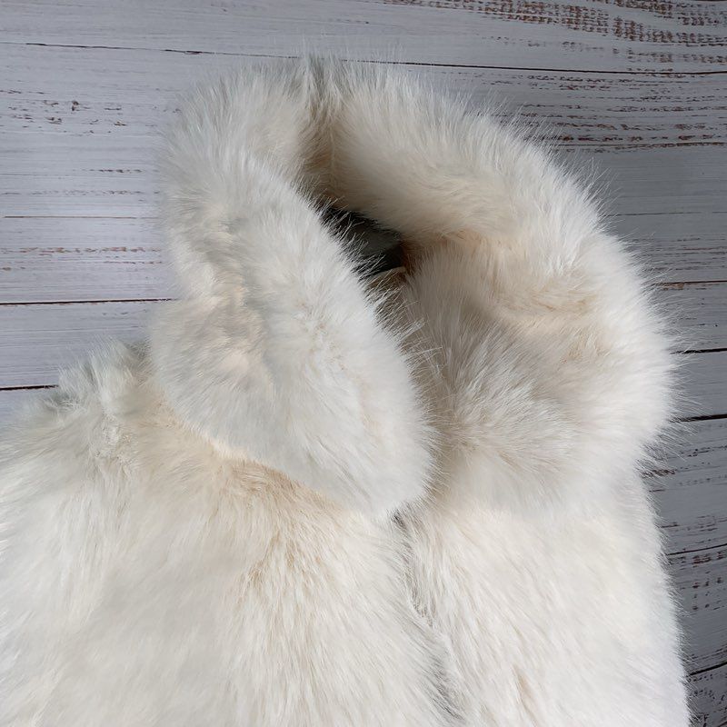 NWT Apparis Aubin White Faux Fur Wide Collar Jacket Jacket Size S MSRP $565