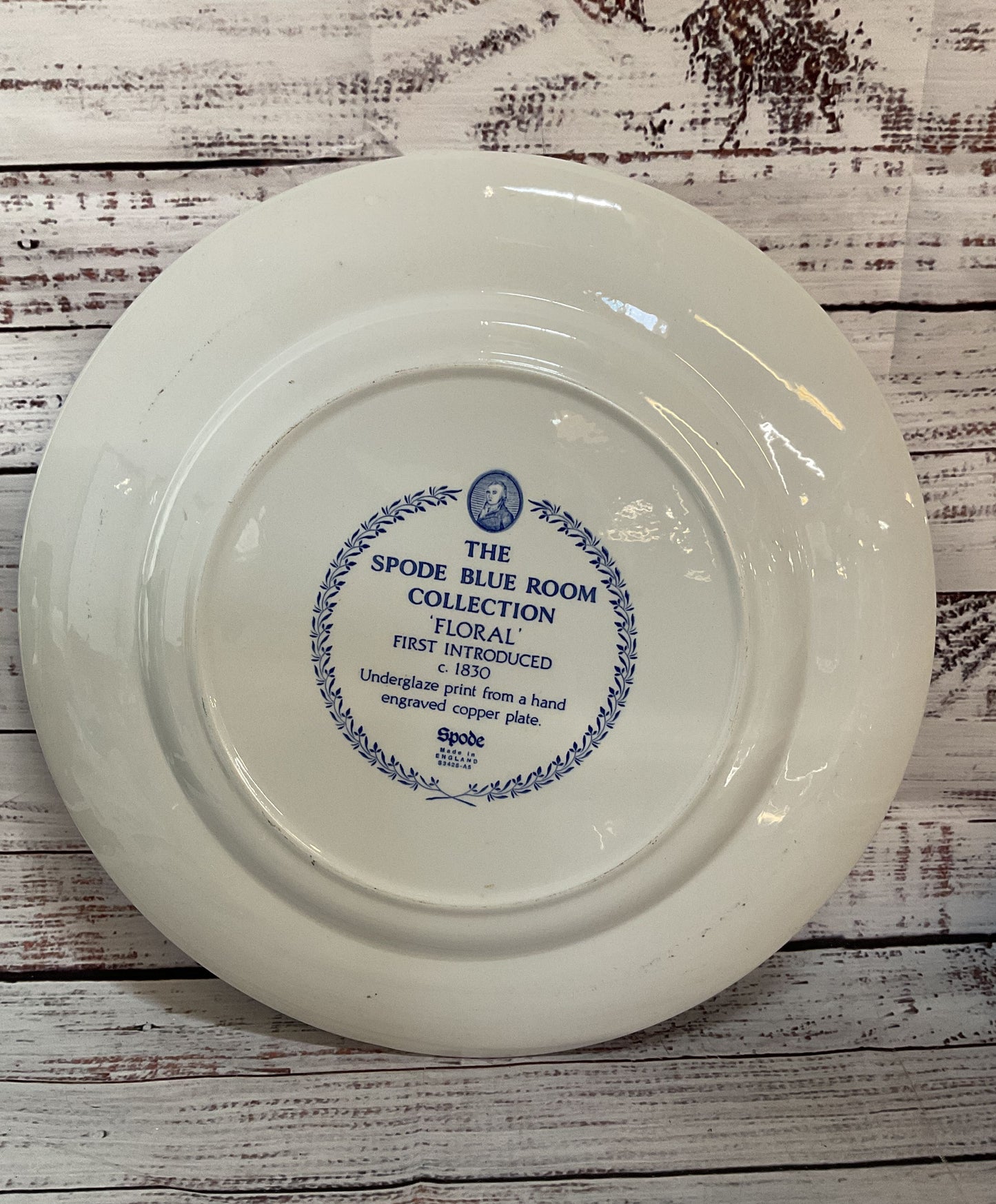 The Spode Blue Room Collection Floral Plate Blue White