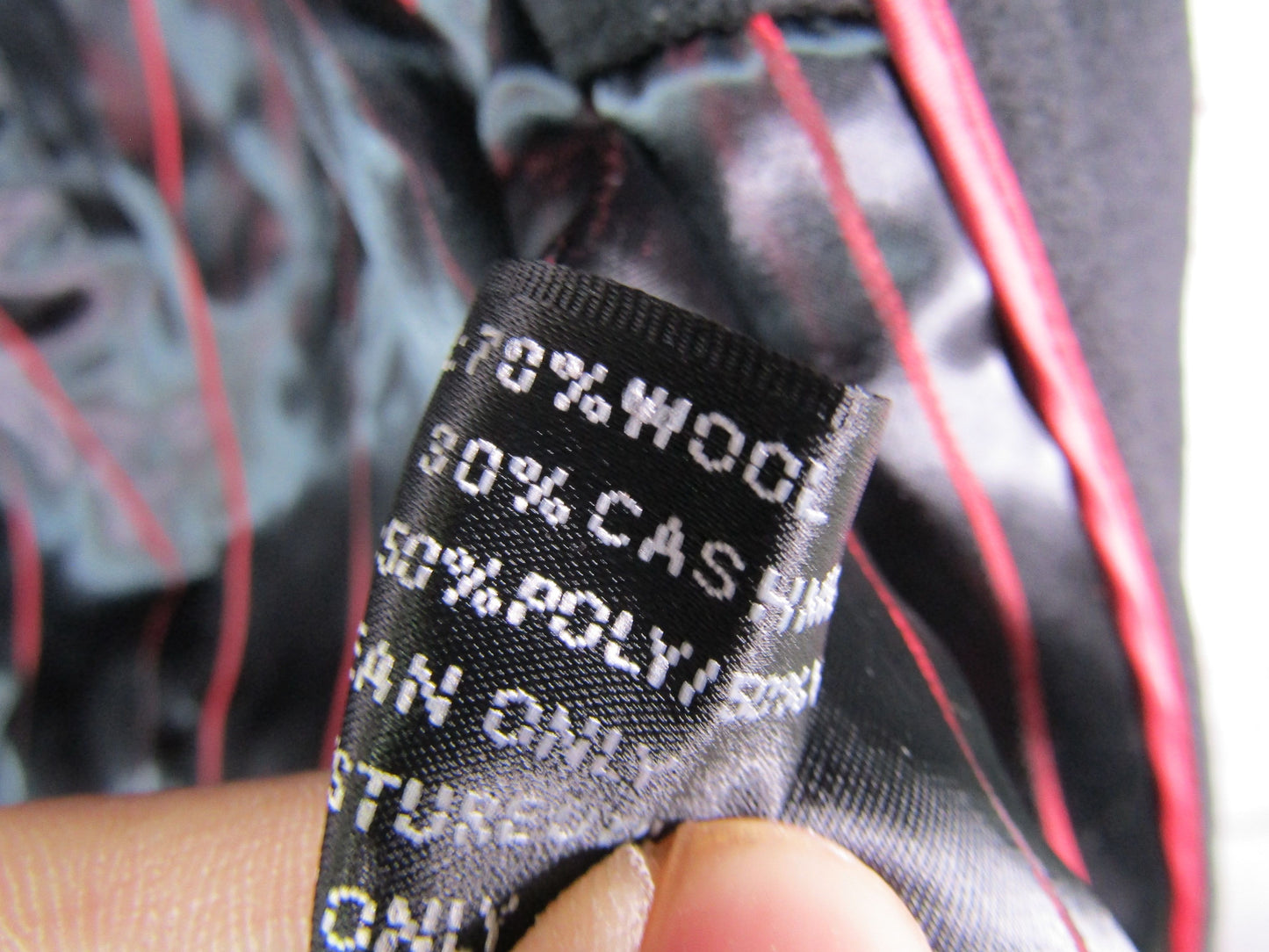 Andre Lanzino Men's Black Cashmere Wool Blend Coat Size 38