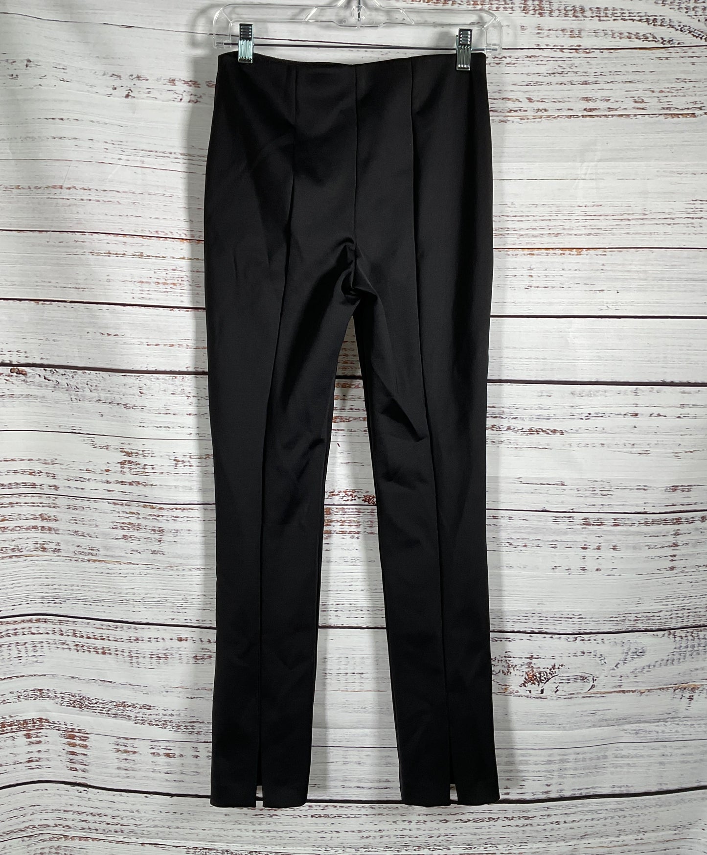 Theory Tennyson Slim Tech Knit Straight Leg Pants Black 0