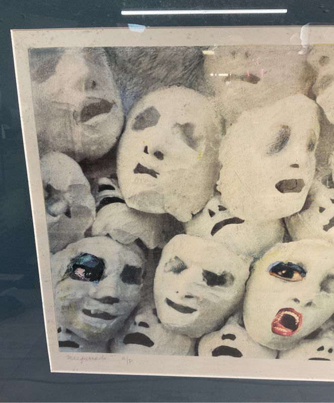 Masquerade Art by Belle Signed AP Framed & Matted