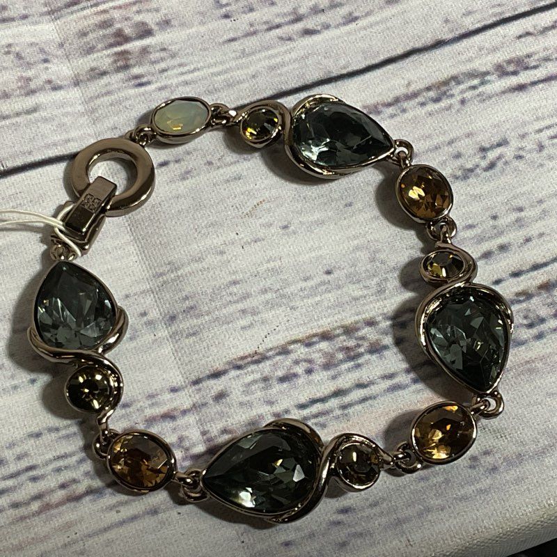 NWT GIVENCHY Smokey Quartz Opal Linked 7" Bracelet