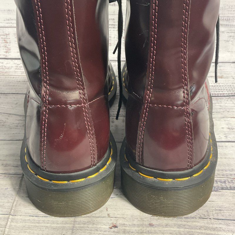 Dr. Martens 1460 Red Vegan Leather Combat Boots 23756 Men's 10/Women's 11 US