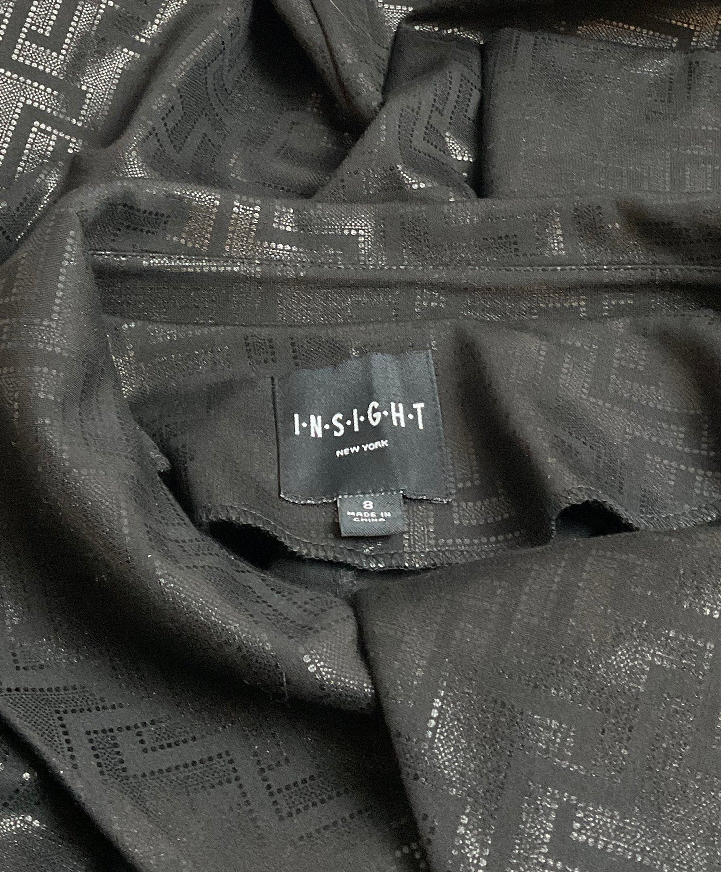 Insight New York Black Fold Over Collar Poncho Overcoat - Size 8