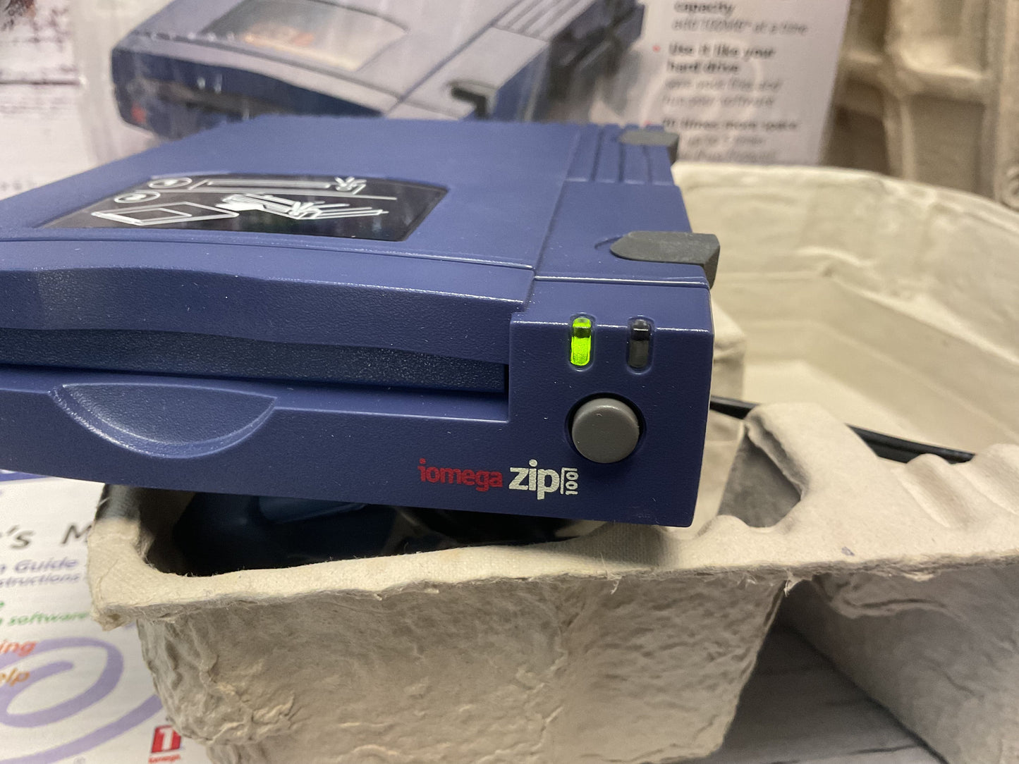 IOMEGA Zip 100 External SCSI Drive Parallel Port W/ Original Box Packaging