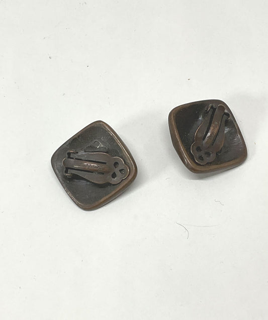 Ben Amun Metal Vintage Clip On Earrings