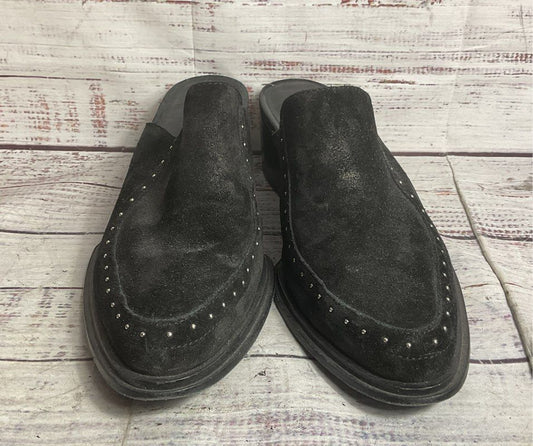 Rag & Bone Suede Studded Accents Mules Black 36.5